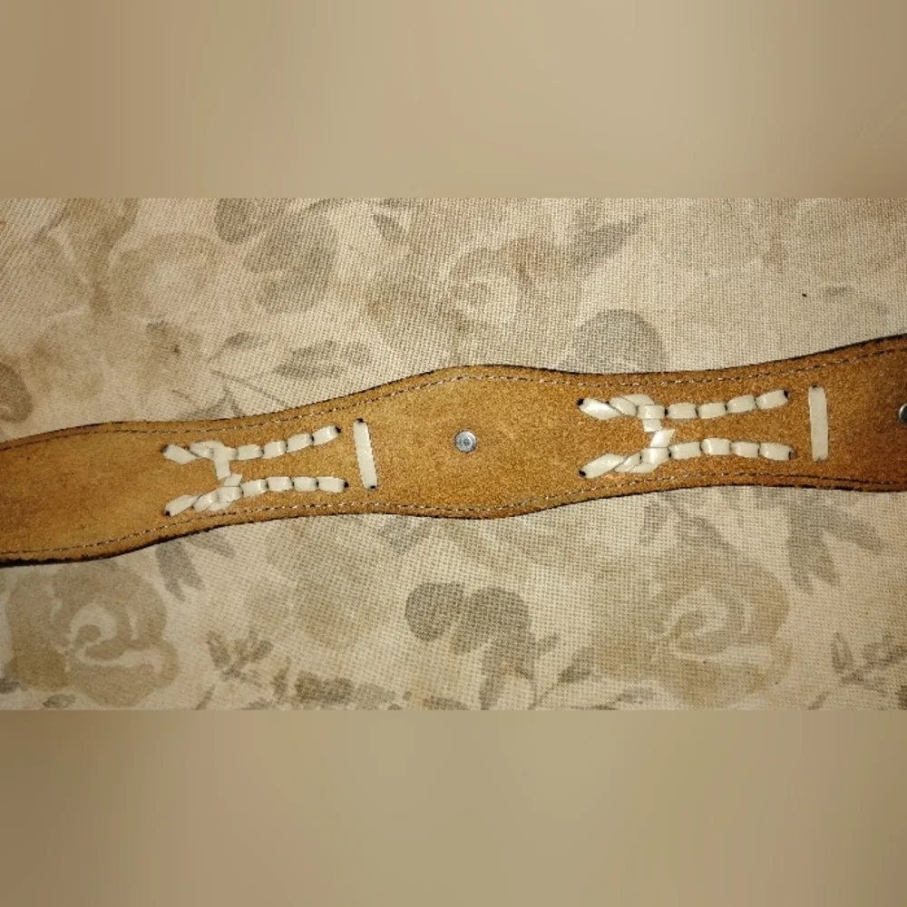 VINTAGE CIRCLE Y LEATHER BELT
